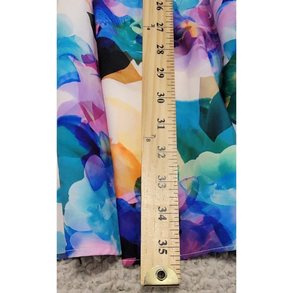 City Chic Women's Multicolor Floral Dress Sleeveless Lined Pleated Size L/20 - Picture 12 of 14